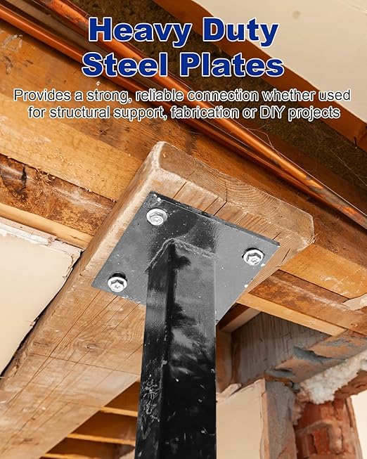Rocaris 12 X 12 X 1/4 Inch A36 Steel Plate Hot Rolled, Square Base Plate for Construction Boards, Structure Support, Weldable Square and Industrial