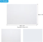 PATIKIL 2mm(1/10") Thick Non Adhesive Glitter Foam Sheet 16x24inch(40x60cm) White, EVA Shiny Foam Board for Craft, 6 Pcs