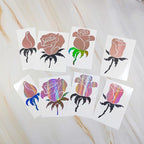 GIRAFVINYL Rose Gold Holographic Vinyl Permanent, Rose Gold Permanent Vinyl 6 Sheets Pink Adhesive Viny1 for DIY Cup, Home, Car Christmas Decorations, 12" x 12"
