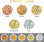 Renfio Metallic Pigment Powder, 5 Colors Gold Mica Powder for Resin, 6 X 20ml Metal Powder, Resin Color Pigment, Color Pigment for Epoxy Resin, Kintsugi, Polymer Clay, Candle Dye