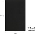 Aida Cloth 11 Count Cross Stitch Fabric,19×28inch (11CT,Black)