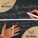 Dustless White Chalk 100PCS, Non-Toxic Classroom Chalks for Teachers & Students, School Chalkboard Supplies
