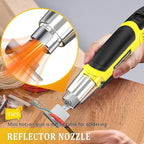 Mini Heat Gun, 500W 2-Temp 662°F-932°F (350°C-500°C) Fast Heat Hot Air Gun with 5.9Ft Cord & Reflector Nozzle for Crafting, Vinyl Wrap, Embossing, Shrink Tubing/Wrapping, Epoxy Resin