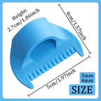 2 PCS Edge Lock Seam Guide, Mini Sewing Finger Ruler for Hand Sewing, DIY Sewing Kit Tool, Sewing Needle Gauge Measuring Guide Blue, 3mm+4mm