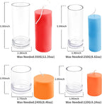 MILIVIXAY Cylinder Candle Mold Set-4PCS Pillar Candle Molds - Plastic Candle Molds for Candle Making-Candle Making Molds-120 Ft. of Wick 2 Wick Clips and 2 Wick Holders Included as a Gift.
