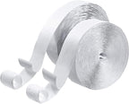 BRAVESHINE Industrial-Strength Self Adhesive Hook and Loop Roll - 1.2 Inch 16.5FT Double Sided Hook and Loop Strips Fasteners Tape for Sewing, Pedal Board, Mounting or Hanging Items - White
