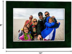 8x10 Mat Bevel Cut for 5.5x8.5 Photos - Acid Free Green Suede Precut Matboard - For Pictures, Photos, Framing - 4-ply Thickness