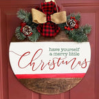 Christmas Stencils for Painting on Wood 12" Christmas Stencils for Crafts Reusable Xmas Holiday Stencil for Door Mats Round Hanger Fabrics Decor
