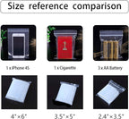 Small Plastic Bags for Jewelry 300pcs 3 Assorted Sizes Clear Zipper Baggies Jewelry Storage Bags 2 Mil for Beads Board Games Pill Travel 2.4 x 3.5/3.5 x 5/4 x 6 Inch (8 Sizes to Choose from)