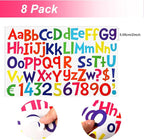 TaoBary 544 Pcs 2 Inch 16 Sheets Large Letter Stickers, Upper and Lower Case, Adhesive Vinyl Alphabet Sticker for Bulletin Board, Poster, Bottle, DIY, Notebook(Bright Color,2 Inch)