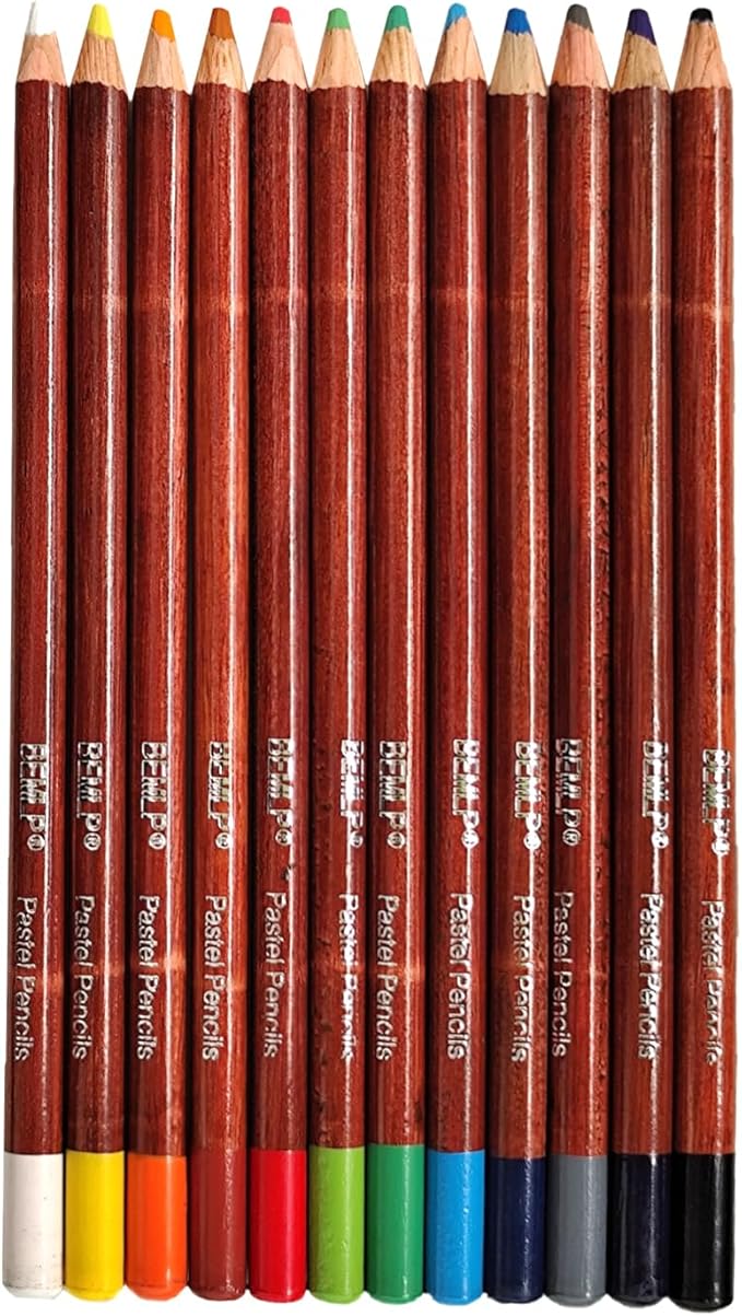 BEMLP 12 Non-toxic Professional Soft Pastel Pencils Drawing Sketches Colored Pencils For Drawing School Lapices De Colores Stationery