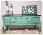 Chalky Chicks All-in-One Chalk Paint for Furniture or Cabinet - 32 Fl Oz - Matte Finish Riptide (Green Blue) for Metal, Wood Furniture Paint - No Sanding All-in-One for Home Decor & Crafts, USA Made