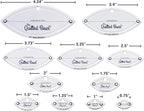 The Quilted Bear Leaf Quilting Templates – 8 Clear Non-Slip Acrylic Quilt Templates for Precise Fabric Cutting & Stress-Free Machine Quilting - Ideal for Quilt & Sewing Supplies (¾–3")