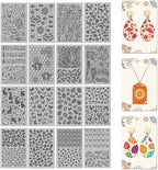 CHGCRAFT 16 Sheets Bee and Butterfly Clay Texture Mat Cowboy Pattern Polymer Clay Texture Sheets DIY Tools for Pottery Earring Jewelry Making Stamp Engraving Machines, 4x2.6inch