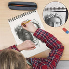 TKOOFN 5.5" x 8.5" Sketch Book, Pack of 5, 300 Sheet Top Spiral Bound Premium Sketchbook Drawing Pads(68lb/100gsm), Acid-Free Painting Paper for Adults Kids Artists Beginners