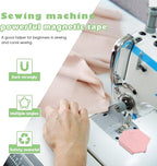 Pcmursal 6 Packs Magnetic Seam Guide for Sewing Machine, Multifunctional Polygonal Seam Guide Hemmer Guide with Scale, Sewing Supplies and Accessories for Magnet Making Machine