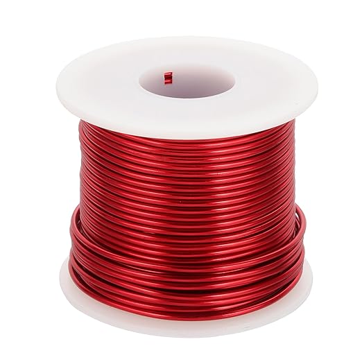 MECCANIXITY 12 Gauge Anodized Aluminum Craft Wire Bendable Bonsai Training Wire 98 Feet 2mm for Sculpting Crafts Wreath Floral Beading Jewelry Making, Red