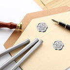 Nuanchu 15 Pcs Glue Gun Sealing Wax Sticks Retro Vintage Wax Sticks for Seal Stamp and Letter for Wedding Invitations Card Envelope Christmas Holiday Gift Ideas(Silver)