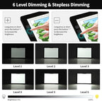 Zocelight Rechargeable A4 Light Box,led Light pad with Built-in Stand & Clip,6 Levels of Brightness Light Box for tracing,Diamond Painting.Light Table for Artists,Drawing,Sketching,Animation,X-ray