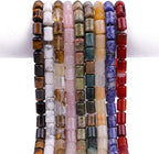 Natural Yellow Jade Cylinder Stone Loose Semi Gemstone Beads for Jewelry Making 10mmx14mm 38cm