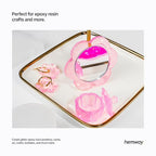 Hemway Polyurethane & Epoxy Resin Glitter 100g / 3.5oz Metallic Crystal Flake Additive for Flooring Jewelry Tumblers Glass Pigment - Microfine (1/256" 0.004" 0.1mm) - Baby Pink Iridescent