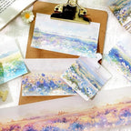 6Rolls Colorful Natural Scenery Washi Tape Set Scrapbook Supplies Spring Floral Washi Tape Stickers Decorative Tape Vintage Flower Cute Washi tape Bulk Washi Stickers Junk Journal Journaling Supplies
