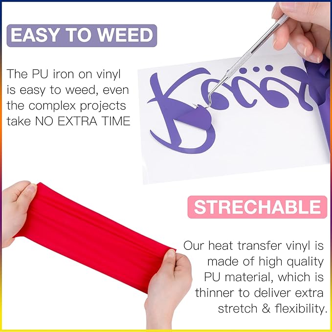 HTVRONT Orange Heat Transfer Vinyl Bundle: 36 Pack 10" x 12" Iron on Vinyl Compatible with Cricut Cutting Machine, Silhouette Cameo or Heat Press Machine