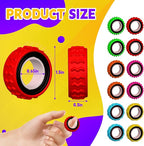 Fidget Toys Sensory Ring for Kids, Finger Spinner Rings Quiet Finger Spinne Fun Fidgets for Student Classroom Prize Stocking Stuffers (24PCS)