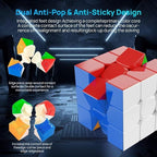 Magnetic Speed Cube 3x3 Stickerless - Professional Competition Cube with 24 Strong Magnets | 55°/35° Corner Cutting | Smooth & Fast for Adults & Kids for Speedcubers (No Logo)