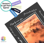 Mat Board Center, Double Mat - Acid Free, 8-ply Thickness, White Core - for Pictures, Photos, Framing (Black Over Black, 8x10 for 5x7, Pack of 5)