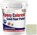 Epoxy Colored Sand Floor Paint, Epoxy Floor Paint for Concrete, High Gloss Marble Effect Coating, Waterproof Non-Slip Concrete Paints, Suitable for Indoor/Outdoor Use (Millet Yellow,96 oz/3 kg)