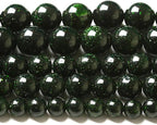 8MM 90pcs Natural Green Sandstone Energy Healing Beads Round Loose Beads for Jewelry Making Bracelet 2 Strands 32"