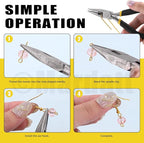 Mardatt 1250Pcs Jewelry Making Supplies Kit Includes 10 Colors 8mm Crystal Beads, Jewelry Pliers, Wires, Jump Ring Opener, Tweezers, Awl, Thimble Ring Jewellry Accessories for Jewellry Repair