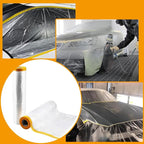 6 Pack Protective Masking Film with Tape 3.6/5/6 x 65 Ft Car Painters Plastic Sheeting Roll Tape and Drape Masking Film for Automotive Painting Covering Furniture, Auto Body, 3 Size