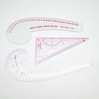 Fashion Clear Metric Sewing Ruler Set,French Curve Pattern Rulers for Beginners, Tailors, Designers, Quilting, Embroidery, Cross Stitch, Crochet, Knitting 9pcs