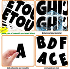 Bemeol 360 Pcs 30 Sheets Bulletin Board Letters 2.5 Inches Alphabet Stickers Self Adhesive Stick on Letters for Poster Board Classroom School Home Decor(Black)