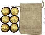 Palmhomee Pack of 25 Burlap Gift Bags with Drawstring Linen Jewelry Pouches Wedding Hessian Jute Bags for Birthday Jewelry and Treat Pouches Party Wedding Favors Gift Art and DIY Craft   (4x5.6 Inch, Gray)