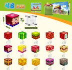 Magnetic Blocks Building Toys for Kids: 48PCS Magnetic Blocks for Kids Ages 4-8, 1" Magnet Cubes, STEM Sensory Toys for Boys & Girls, Christmas Birthday Gifts for Kid Ages 3+