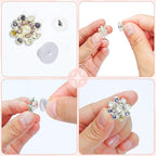 400pcs PVC Rubber Butterfly Clutch Pins Tie Tacks Blank for Uniform Badges Backing Holder Clasp Lapel Enamel Pins(200 Sets),White