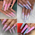 Holographic Iridescent Nail Art Glitter Flakes, 6 Colors Sparkly Ultra-Thin Aurora Foil Nail Art Flakes Designs, Opal Powder Nail Glitters Sequins Acrylic Supplies DIY Manicure Decorations