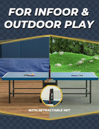 Glymnis Ping Pong Paddles Set Table Tennis Rackets with Balls, Storage Case for Indoor Outdoor Table Tennis Paddle Game Accessories