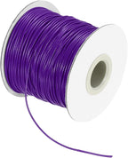 MECCANIXITY Waxed Cord 1mm Waxed Thread 87 Yard Wax String Leather Cord for Bracelet Making, Necklaces, Beading, Jewelry Making and DIY Crafts(Dark Purple)