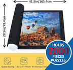 Puzzle Mat Roll Up Puzzles Board for Jigsaw Up to 2000, 1500, 1000, 500 Pieces Large Portable Table Saver Mats Puzzle Keeper Cover with Sorter Trays Storage Bag Kit Holder Organizer Pad for Adults