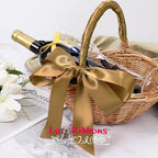 LaRibbons 1 Inch 50 Yard Double Faced Satin Ribbon,Pale Gold Satin Craft Fabric Ribbon for Gift Wrapping Floral Bouquets Wedding Party Decoration