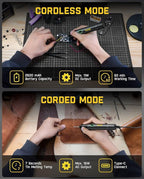 Fanttik T1 Max Soldering Iron Kit, Cordless Soldering Iron, 7 Seconds Fast Heating(390°F-840℉), Auto Sleep, 4 Precision Soldering Tips(C210), 360° Swivel Stand, Soldering Iron for Precision Repair