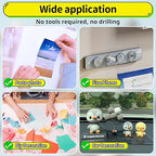 Upgraded Mounting Putty with Pull Tab, Removable Museum Tape Sticky Double Sided Adhesive Dots No Trace for Poster, 182 Pcs 0.6" x 1.38"