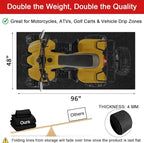 Golener Oil Spill Mat - Garage Floor Mat, Absorbent Oil Pad, Premium Maintenance Mat, Waterproof, Contain Liquid, Protect Garage Surface from Spill & Stain, Reusable, Washable, Durable, Black, 48”x96”