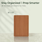 Extra Large Bamboo Cutting Board for Kitchen - 18 Inch Wood XL Cutting Boards with Juice Groove and Handles, Wooden Chopping Board for Meat, Cheese, Fruit & Vegetables (Pre Oiled, Brown)