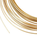 BENECREAT 19.6 Feet 22 Gauge Half Round Copper Wire 1.6mm Wide Brass Craft Wire, Jewelry Beading Wire for Earring Necklace Jewelry Making, Wire Wrapping,DIY Arts