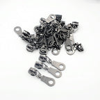 Leekayer #5 Black Nickel Metallic Nylon Coil Teeth Zippers by The Yard Bulk 10 Yards Zipper Tape with 25pcs Black Nickel Sliders for DIY Sewing Tailor Craft Bag(Black)